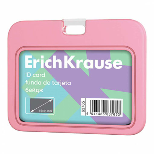 Picture of SILICONE NAME TAG PASTEL PINK 85X54MM